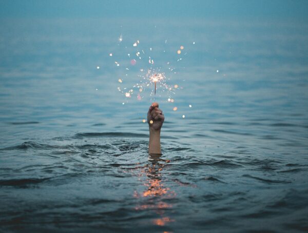 Hand in air sparkler